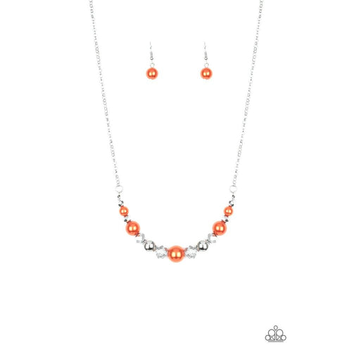 Big Leaguer Orange Necklace - Paparazzi - Dare2bdazzlin N Jewelry