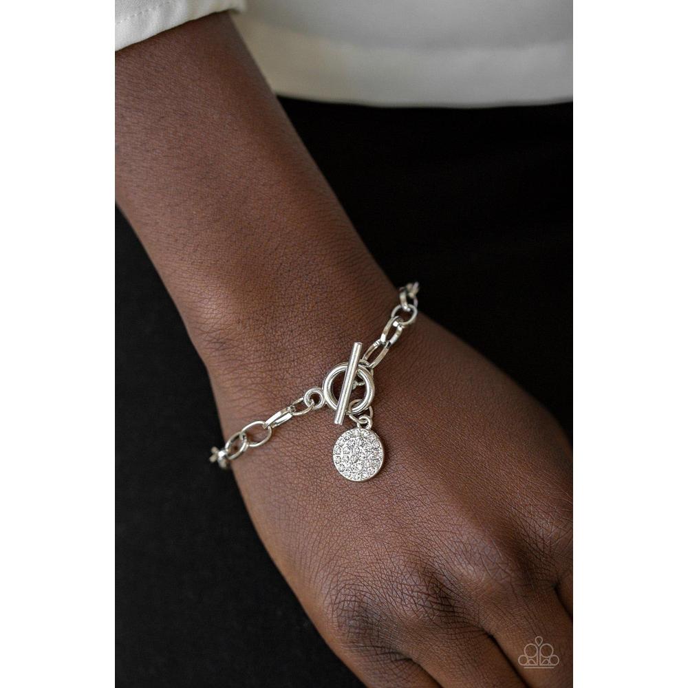 BLING in The New Year White Bracelet - Paparazzi - Dare2bdazzlin N Jewelry