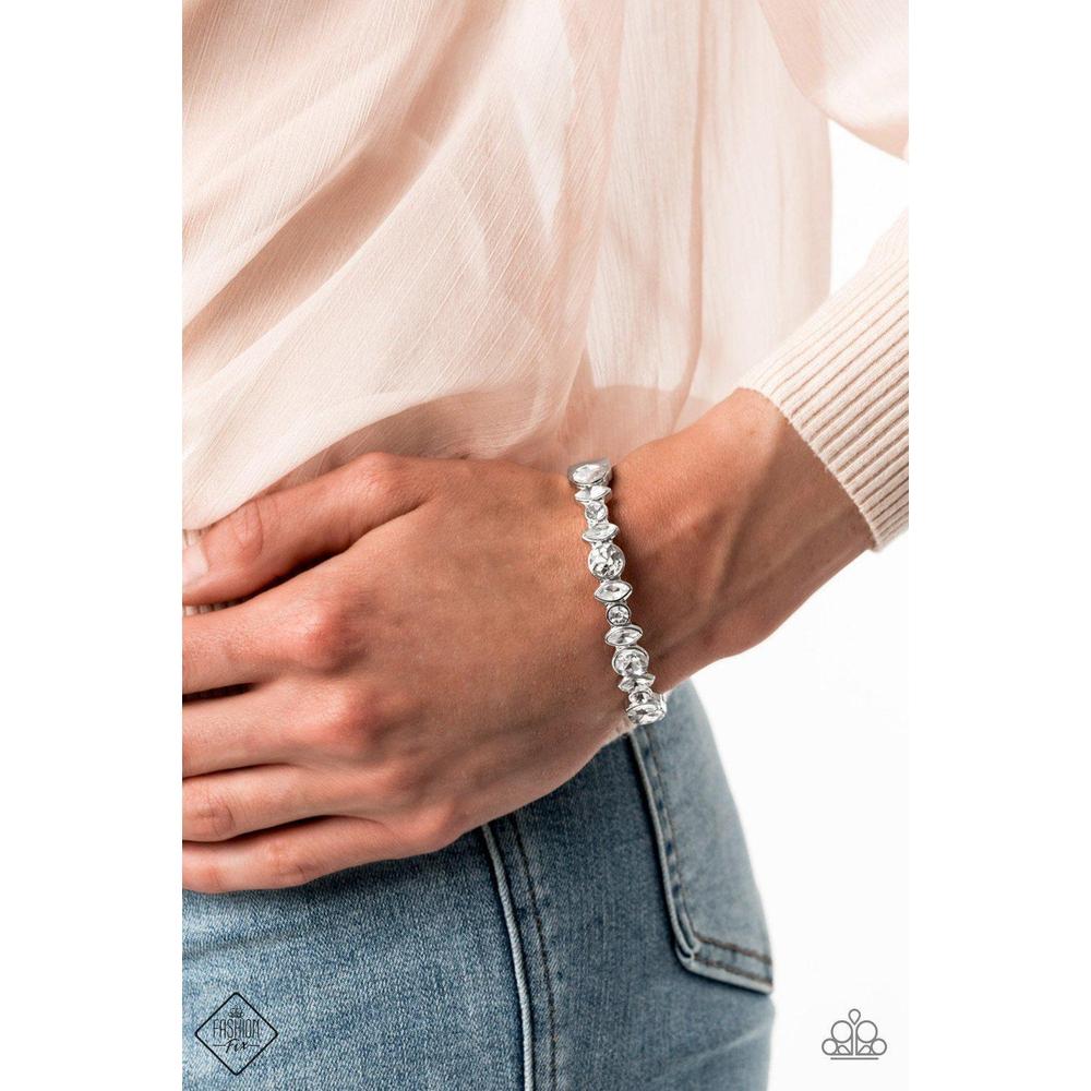 BLING Them To Their Knees - White Bracelets - Paparazzi - Dare2bdazzlin N Jewelry