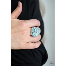 Load image into Gallery viewer, Bloomin Bloomer Blue Ring - Paparazzi - Dare2bdazzlin N Jewelry
