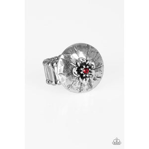Blooming Beach Party Red Ring - Paparazzi - Dare2bdazzlin N Jewelry