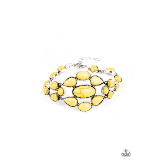 Blooming Prairies Yellow Bracelet - Paparazzi - Dare2bdazzlin N Jewelry