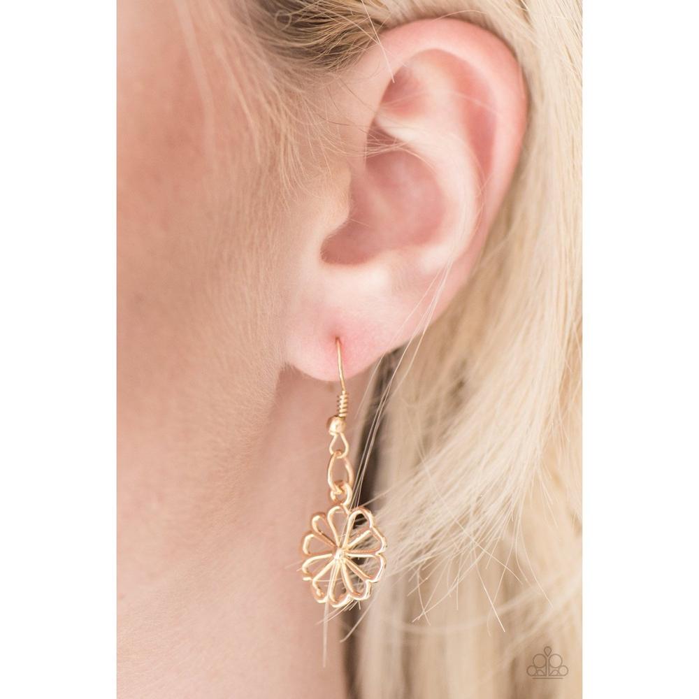 Blooming With Beauty - Gold Necklace  - Paparazzi - Dare2bdazzlin N Jewelry
