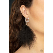 Load image into Gallery viewer, BOA Down - Black Earring - Paparazzi - Dare2bdazzlin N Jewelry
