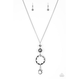 Bold Balancing Act - Black Lanyard Necklace - Paparazzi - Dare2bdazzlin N Jewelry