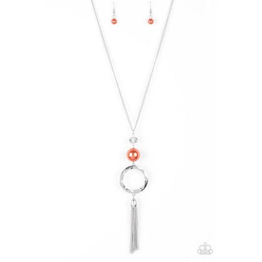Bold Balancing Act Orange Necklace - Paparazzi - Dare2bdazzlin N Jewelry