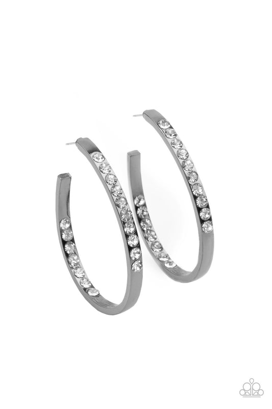 Borderline Brilliance - Black Earring - Paparazzi - Dare2bdazzlin N Jewelry