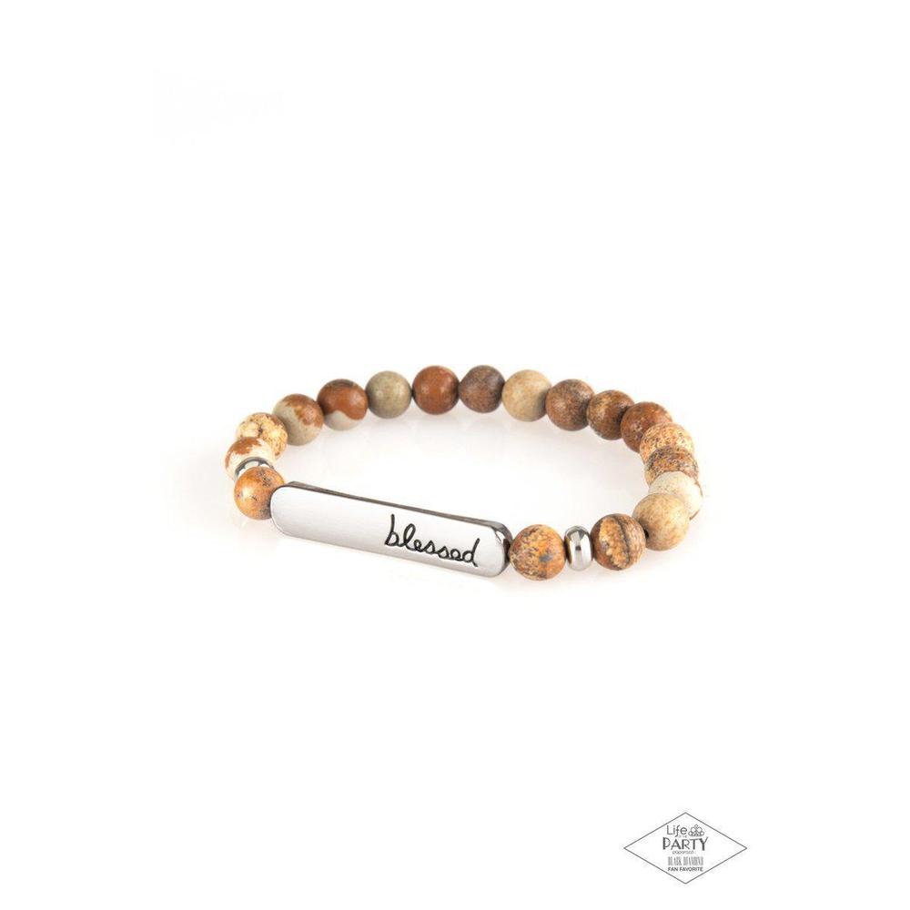 Born BLESSED Brown Urban Bracelet - Paparazzi - Dare2bdazzlin N Jewelry