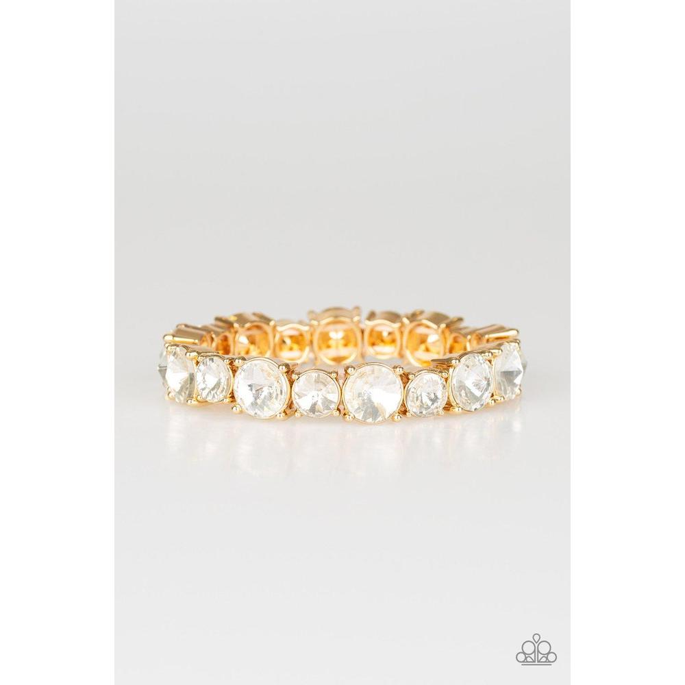 Born To Bedazzle - Gold Bracelet - Paparazzi - Dare2bdazzlin N Jewelry