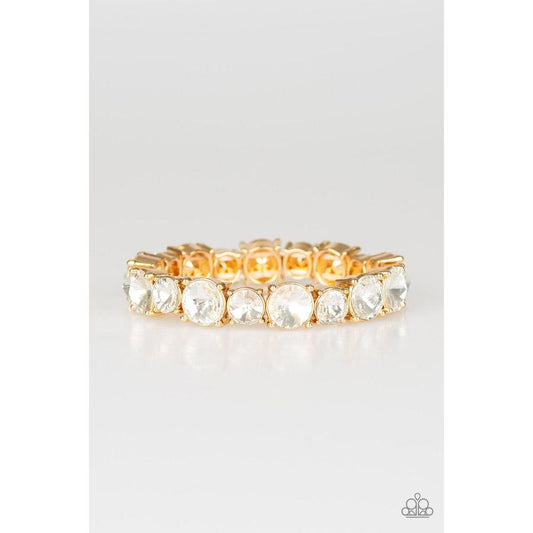 Born To Bedazzle - Gold Bracelet - Paparazzi - Dare2bdazzlin N Jewelry