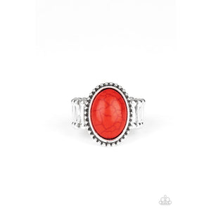 Bountiful Deserts - Red Ring - Paparazzi - Dare2bdazzlin N Jewelry