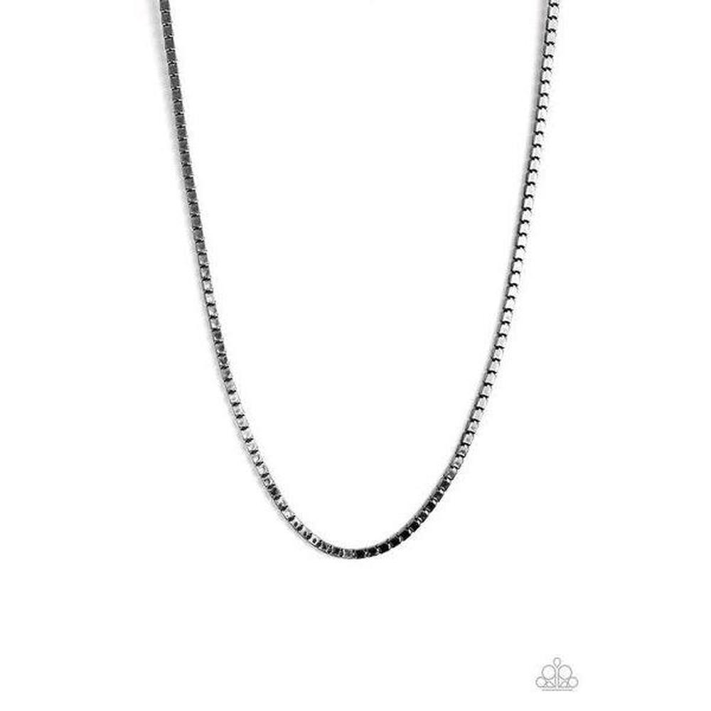 Boxed In Black Necklace - Paparazzi - Dare2bdazzlin N Jewelry