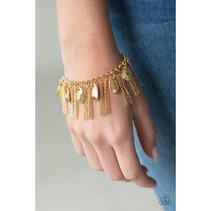 Brag Swag - Gold Bracelet - Paparazzi - Dare2bdazzlin N Jewelry