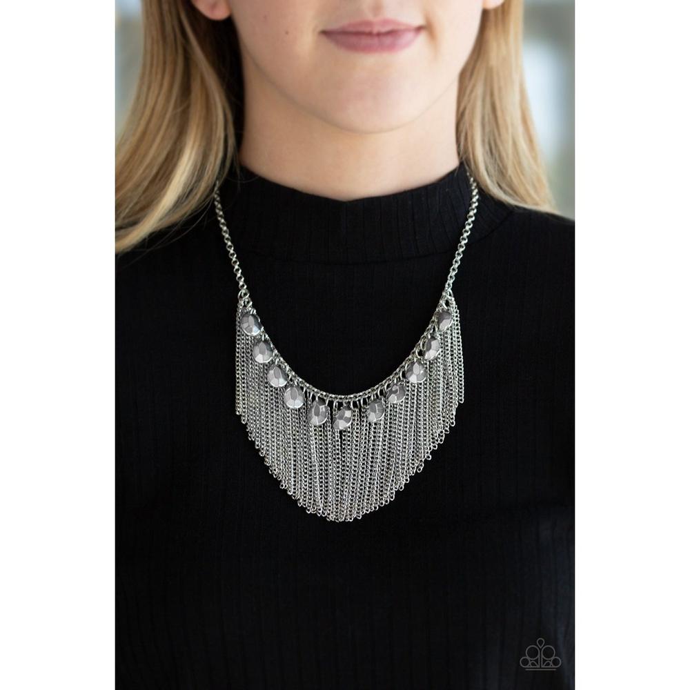 Bragging Rights Silver Necklace - Paparazzi - Dare2bdazzlin N Jewelry