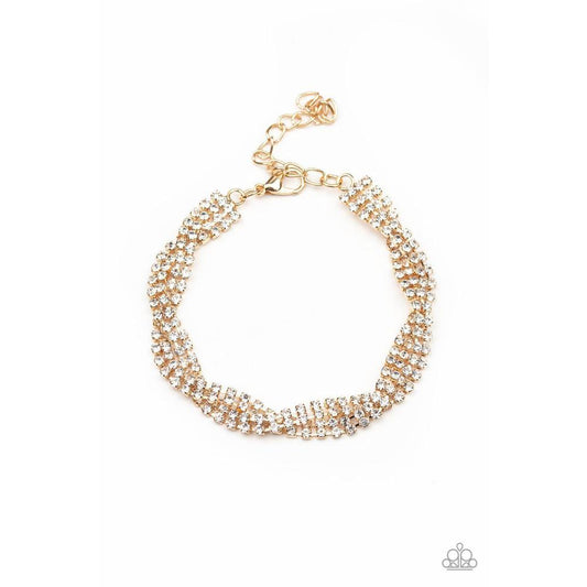 Braided Twilight - Gold Bracelet - Paparazzi - Dare2bdazzlin N Jewelry