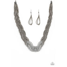 Load image into Gallery viewer, Brazillian Brillance Silver Necklace - Paparazzi - Dare2bdazzlin N Jewelry
