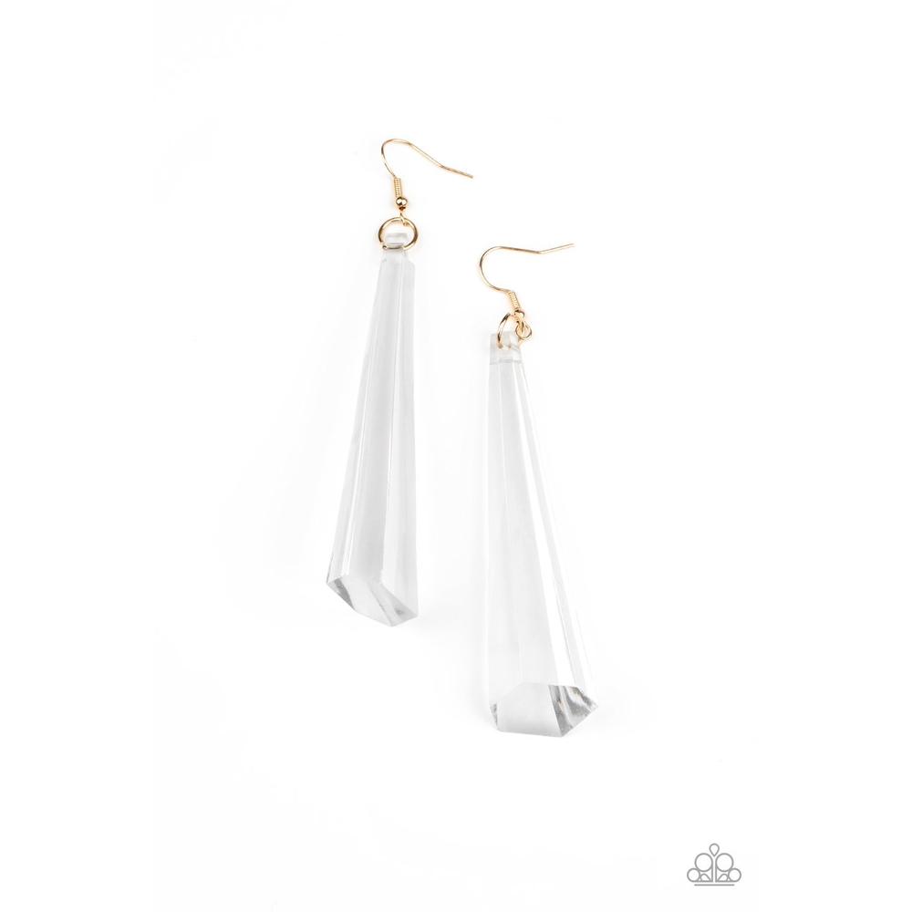Break The Ice - Gold Earrings - Paparazzi - Dare2bdazzlin N Jewelry
