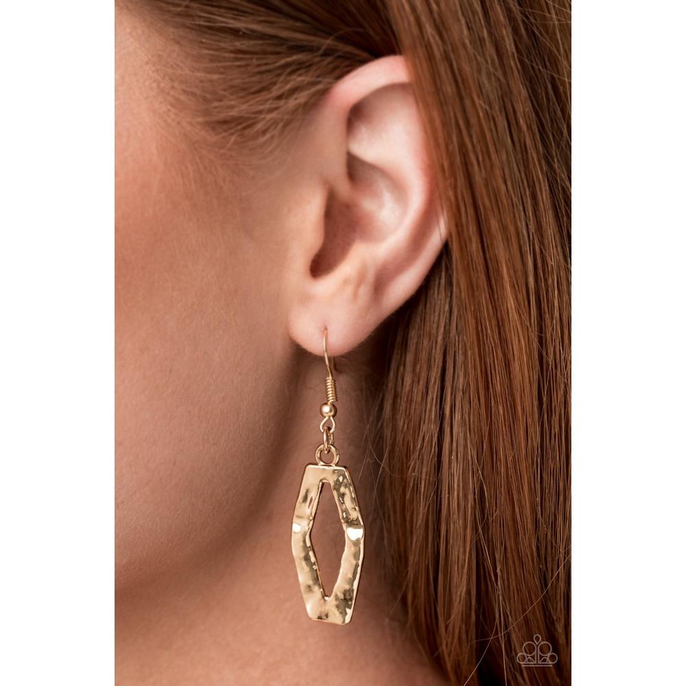 Break The Mold - Gold Necklace - Paparazzi - Dare2bdazzlin N Jewelry