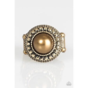 Bronx Beauty - Brass Ring - Paparazzi - Dare2bdazzlin N Jewelry