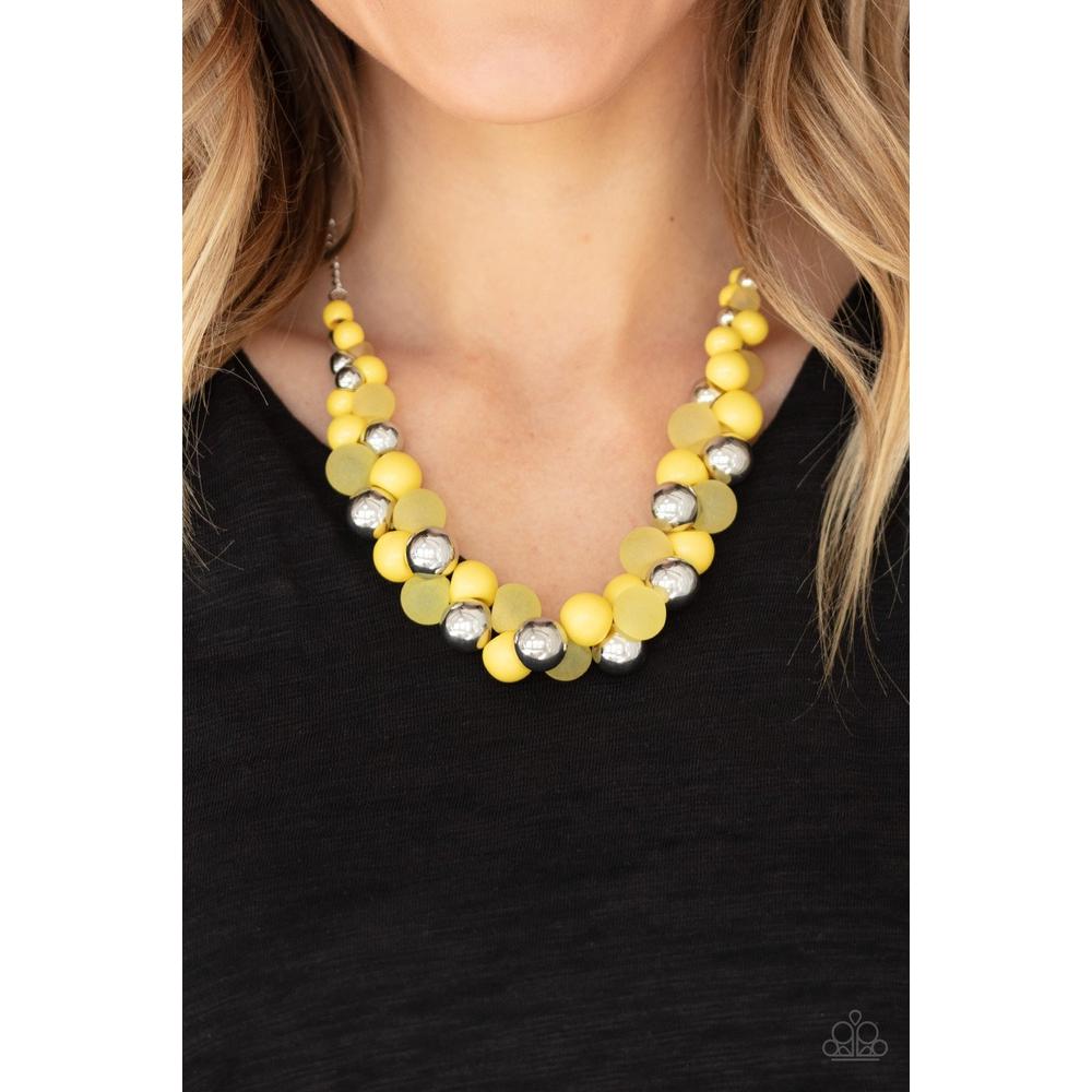 Bubbly Brilliance - Yellow Necklace - Paparazzi - Dare2bdazzlin N Jewelry