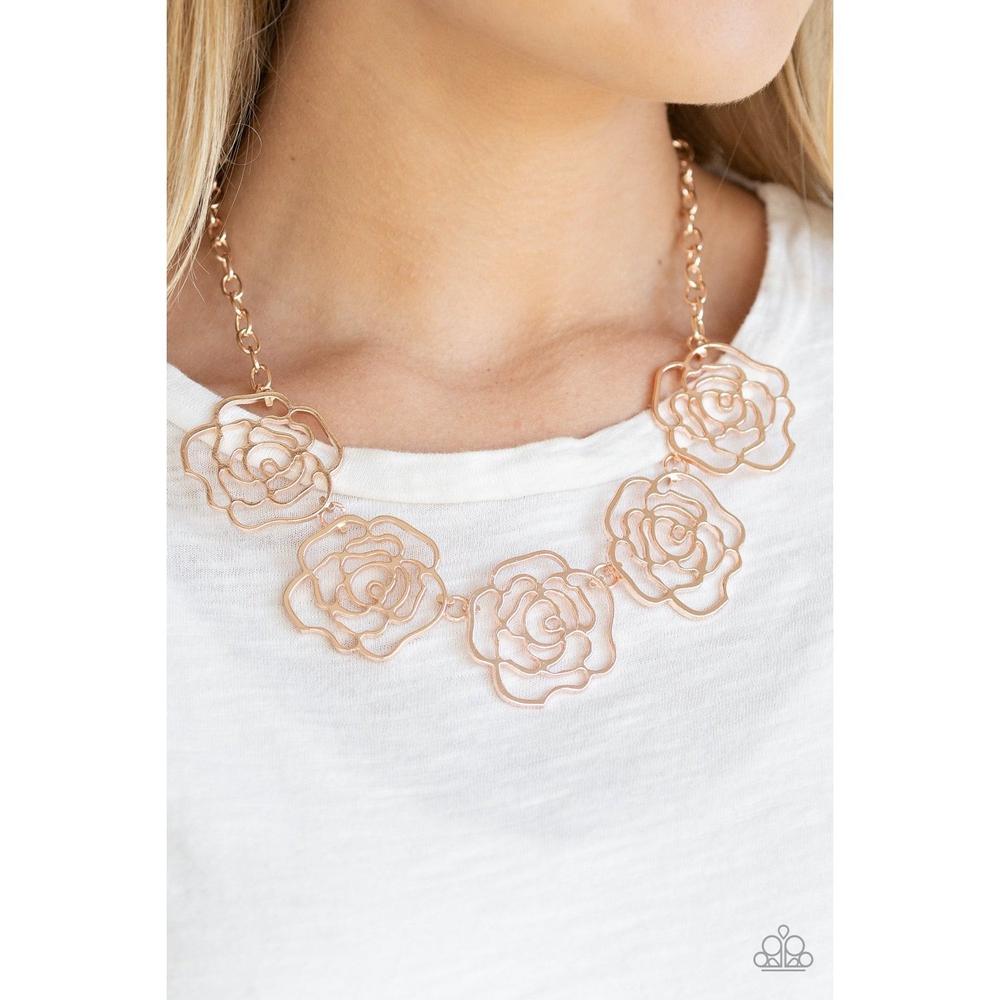 Budding Beauty - Rose Gold Necklace - Paparazzi - Dare2bdazzlin N Jewelry