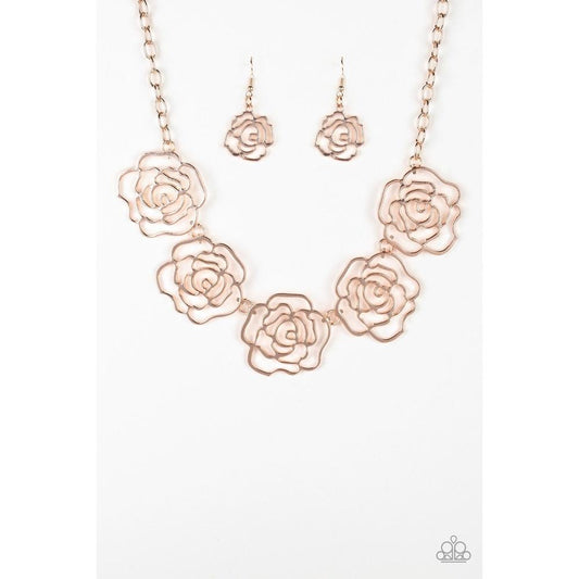 Budding Beauty - Rose Gold Necklace - Paparazzi - Dare2bdazzlin N Jewelry