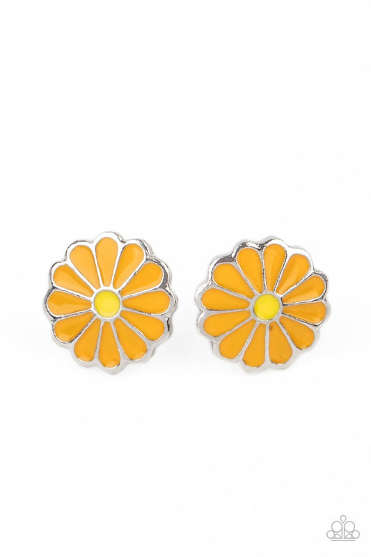 Budding Out - Orange Earring - Paparazzi - Dare2bdazzlin N Jewelry