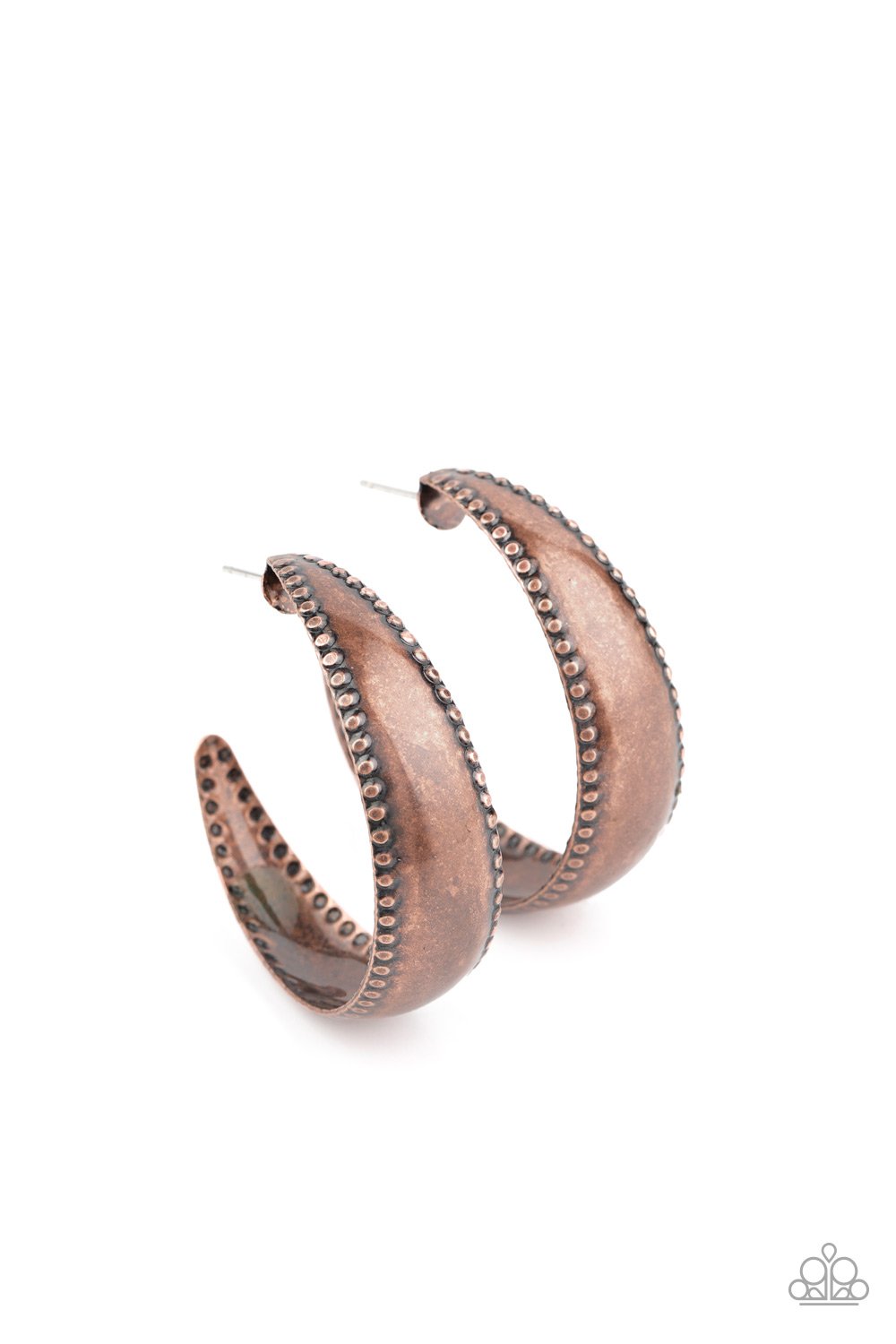 Burnished Benevolence - Copper Earring - Paparazzi - Dare2bdazzlin N Jewelry