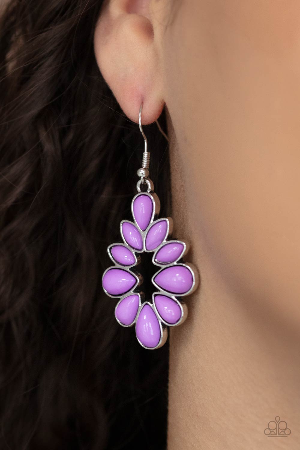 Burst Into TEARDROPS - Purple Earring - Paparazzi - Dare2bdazzlin N Jewelry