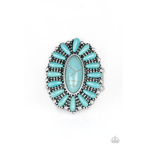 Cactus Cabana Blue Ring - Paparazzi - Dare2bdazzlin N Jewelry