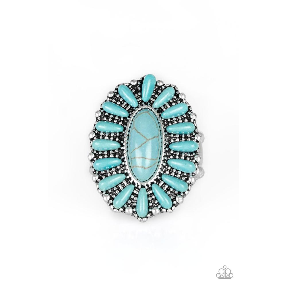 Cactus Cabana Blue Ring - Paparazzi - Dare2bdazzlin N Jewelry