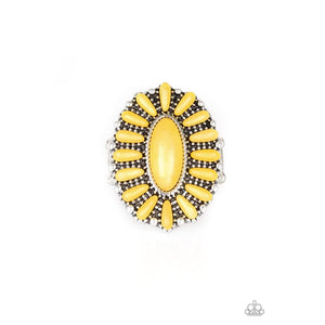 Cactus Cabana Yellow Ring - Paparazzi - Dare2bdazzlin N Jewelry