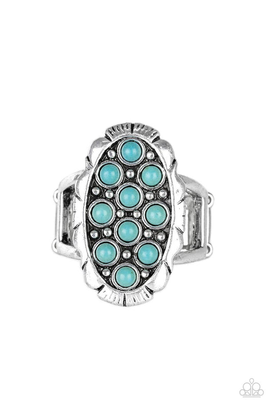 Cactus Garden - Blue Ring - Paparazzi - Dare2bdazzlin N Jewelry