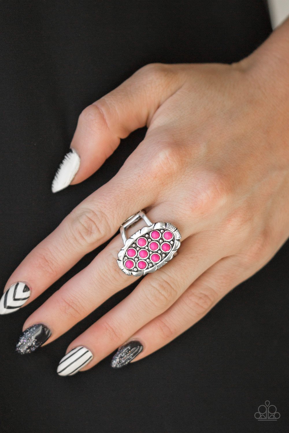 Cactus Garden - Pink Ring - Paparazzi - Dare2bdazzlin N Jewelry