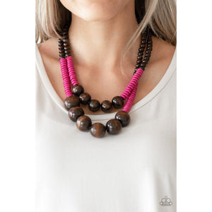 Cancun Cast Away - Pink Necklace - Paparazzi - Dare2bdazzlin N Jewelry