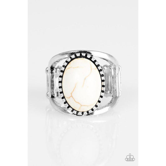 Canyon Cache - White Ring - Paparazzi - Paparazzi - Dare2bdazzlin N Jewelry