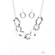 Load image into Gallery viewer, Capital Contour - Silver Necklace - Paparazzi - Dare2bdazzlin N Jewelry
