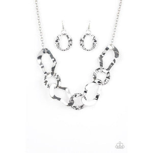 Capital Contour - Silver Necklace - Paparazzi - Dare2bdazzlin N Jewelry