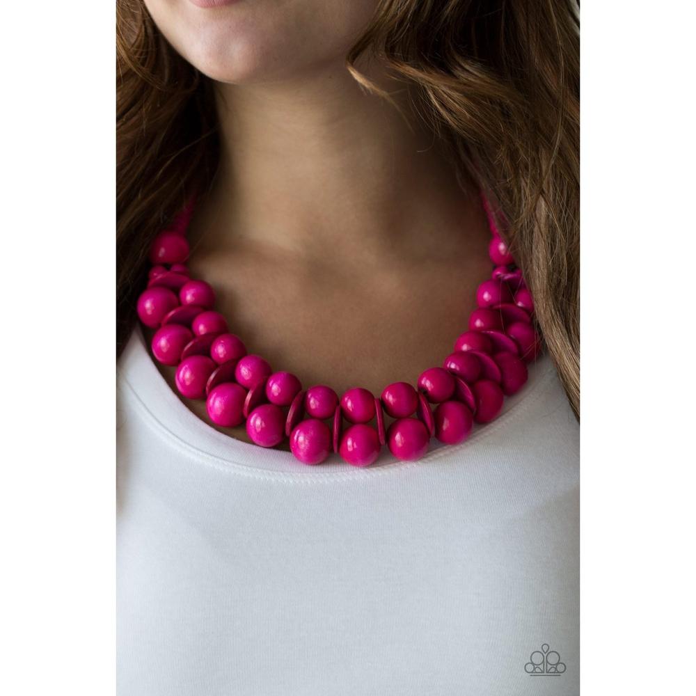 Caribbean Cover Girl - Pink Necklace - Paparazzi - Dare2bdazzlin N Jewelry