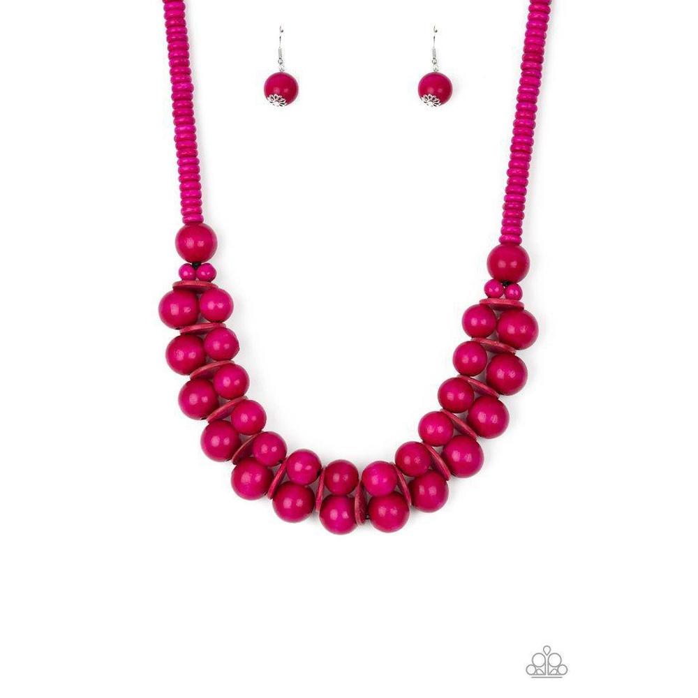 Caribbean Cover Girl - Pink Necklace - Paparazzi - Dare2bdazzlin N Jewelry