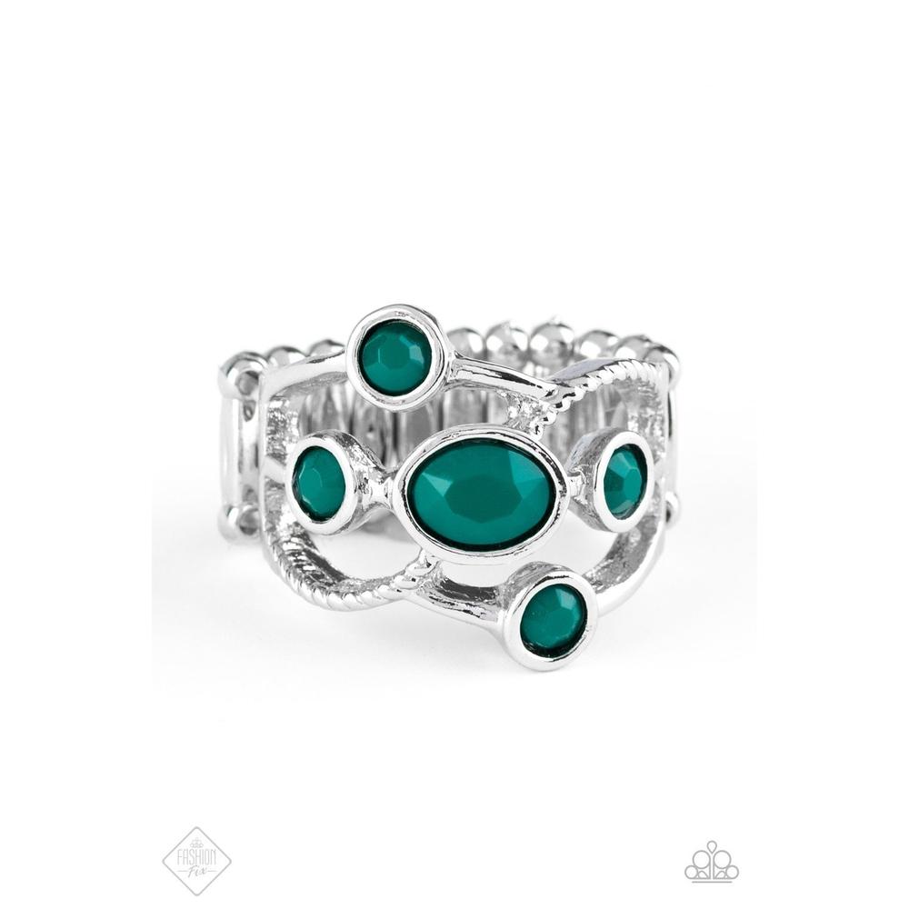 Carnival Catwalk Green Ring - Paparazzi - Dare2bdazzlin N Jewelry