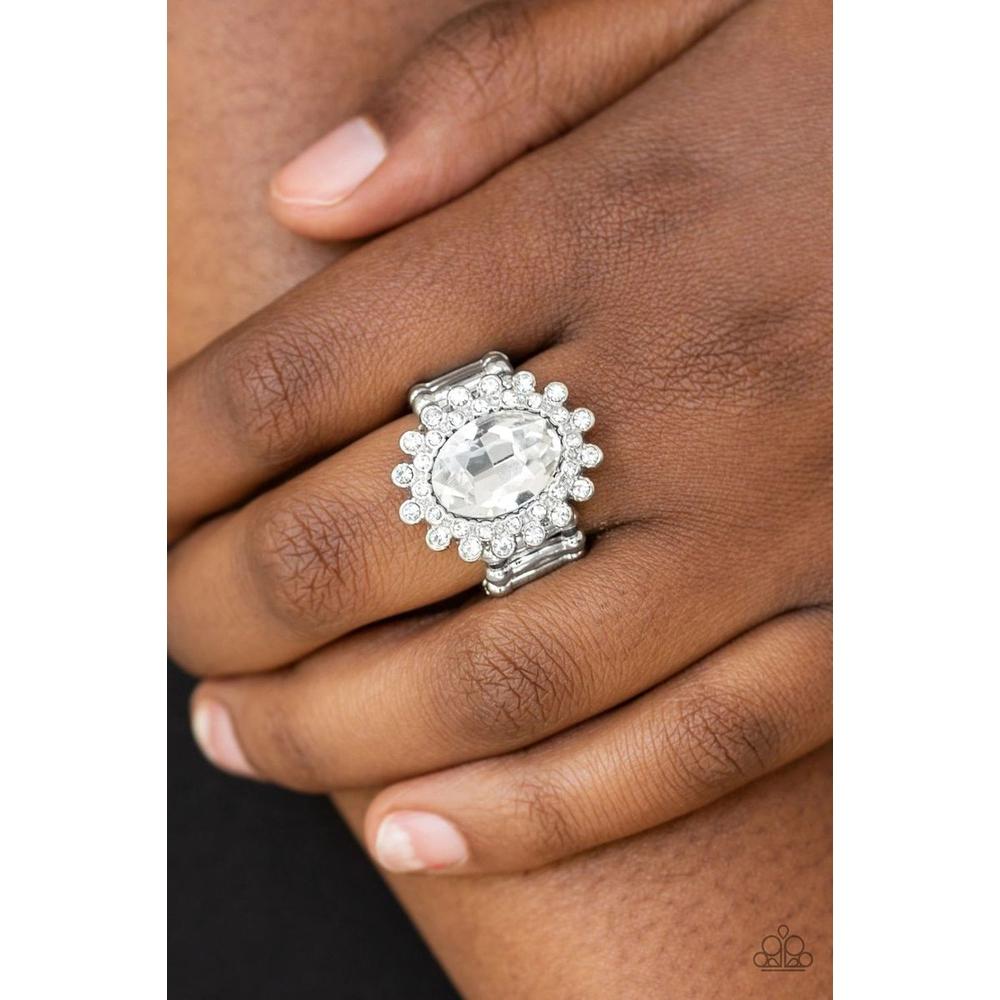 Castle Chic White Ring - Paparazzi - Dare2bdazzlin N Jewelry