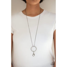 Load image into Gallery viewer, Center Of Attention - Black Lanyard Necklace - Paparazzi - Dare2bdazzlin N Jewelry
