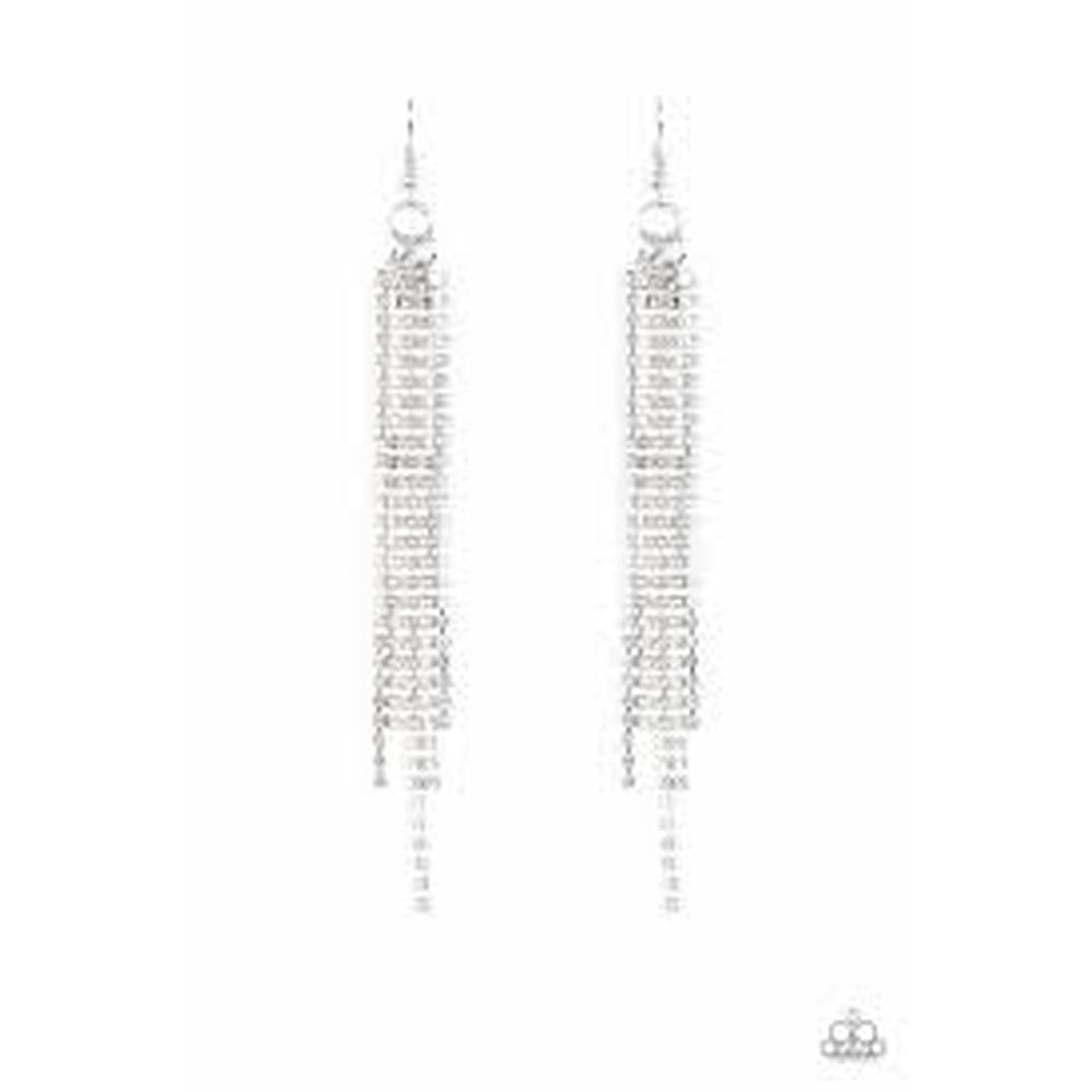 Center Stage Status White Earrings - Paparazzi - Dare2bdazzlin N Jewelry