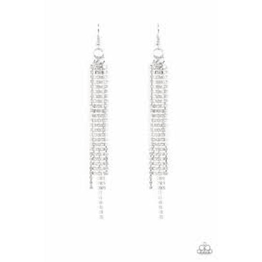 Center Stage Status White Earrings - Paparazzi - Dare2bdazzlin N Jewelry