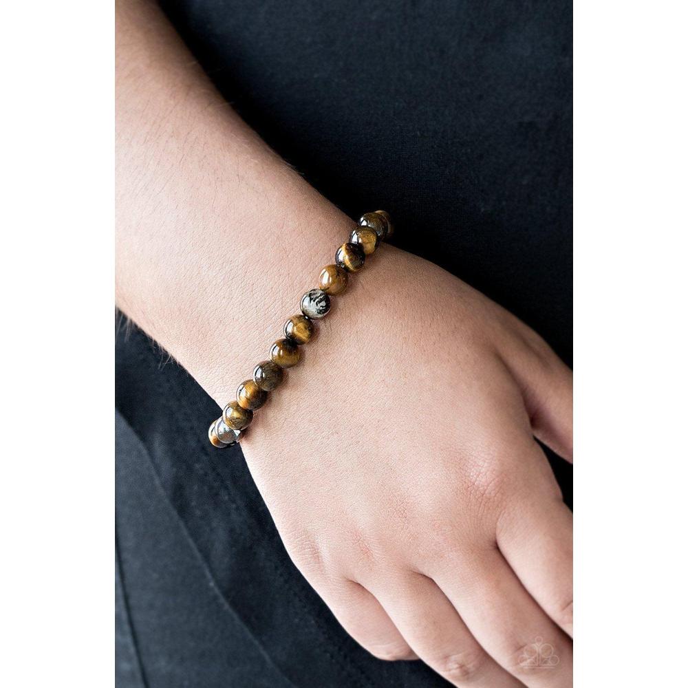 Centered Brown Urban Bracelet - Paparazzi - Dare2bdazzlin N Jewelry