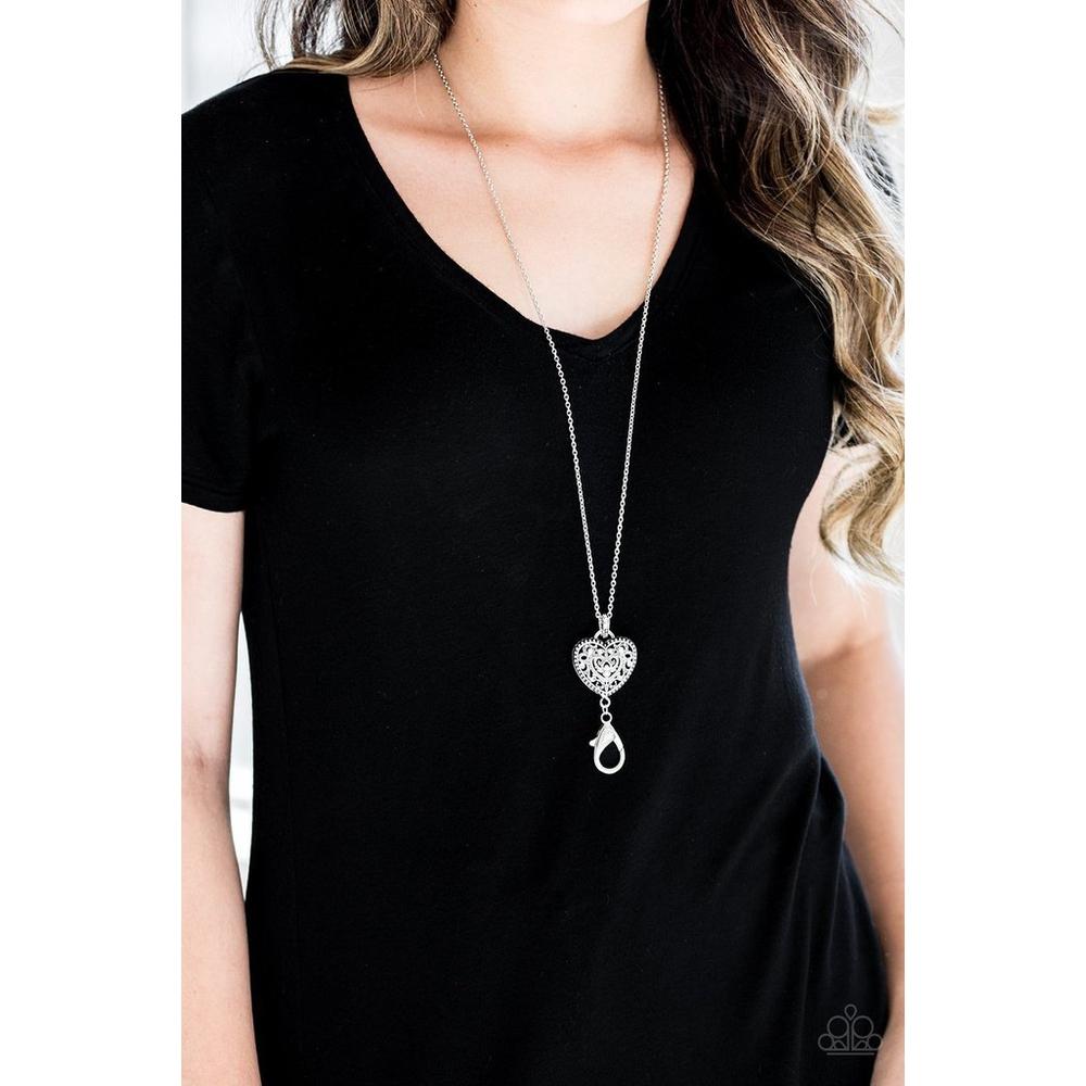 Charmingly Casanova White Lanyard Necklace - Paparazzi - Dare2bdazzlin N Jewelry