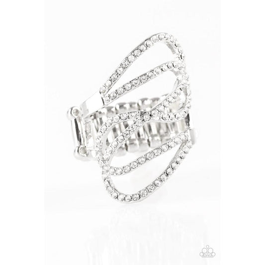 Chasing Starlight - White Ring - Paparazzi - Dare2bdazzlin N Jewelry