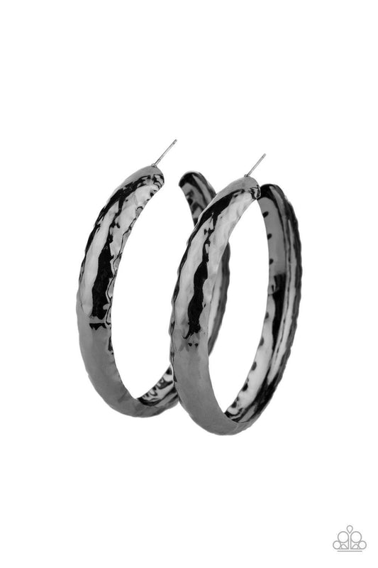 Check Out These Curves - Black Earring - Paparazzi - Dare2bdazzlin N Jewelry