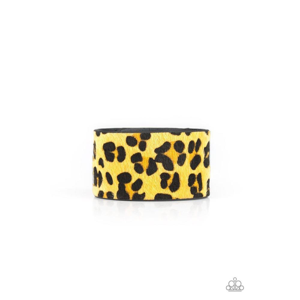 Cheetah Cabana Yellow Urban Bracelet - Paparazzi - Dare2bdazzlin N Jewelry